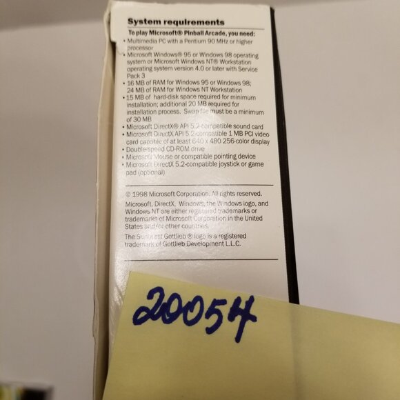 Microsoft Pinball Arcade (PC CD-ROM Windows 95/98) Excellent Condition in box - Picture 12 of 14